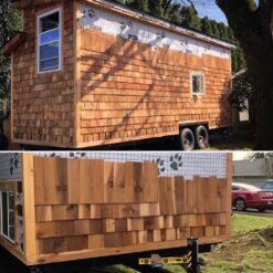 Alternative view of Beautiful Cedar Tiny Home on Wheels with Custom Craftsmanship